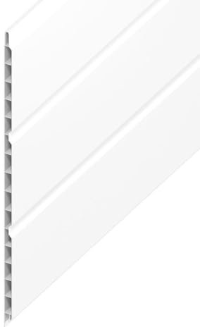 uPVC Hollow Soffit Cladding Panels - White Plastic Soffit Board - 2.5 Metre (8ft) Length x 300mm (1ft) Wide