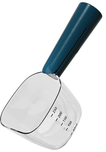 SWEETBIUTI Taza Medidora de Comida para Perros con Escala, Cuchara Precisa de Comida para Mascotas con Clips para Bolsas de Comida para Perros, Cuchara Multifuncional de ABS para Comida de Gatos para