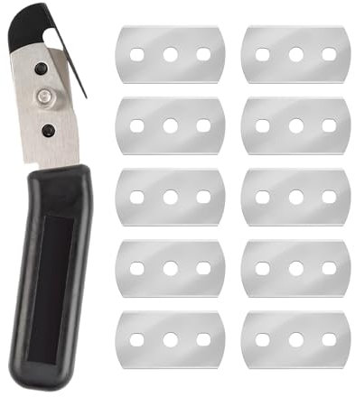 Safety Cutter Car,Acier De Précision De Coupe Couteau,Sécurité Vinyle,Outil De Coupe En Fibre Carbone,Accessoires Voiture Couteau,Vinyl Wrap Cutting Tool,10 Lames Rechange,Kiuiom