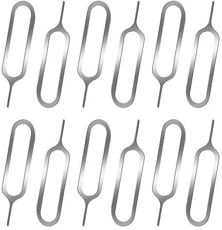 Paicreate 12 PCS SIM Card Slot Pin, Universal SIM Card Ejector Tool Kit, Compatible with iPhone and All Smartphone Devices, Durable and Easy-to-Use SIM Card Tray Removal Tool