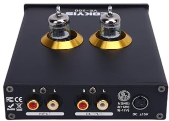 Summina Audio Equalizer 3-Band EQ Röhrenvorverstärker für HiFi-Systeme mit JAN5654 6J1 6J4 6J5 6AK5 Kompatibilität für DVD CD MP3 Player Computer Smartphones (summina7fqks9vnye-12)