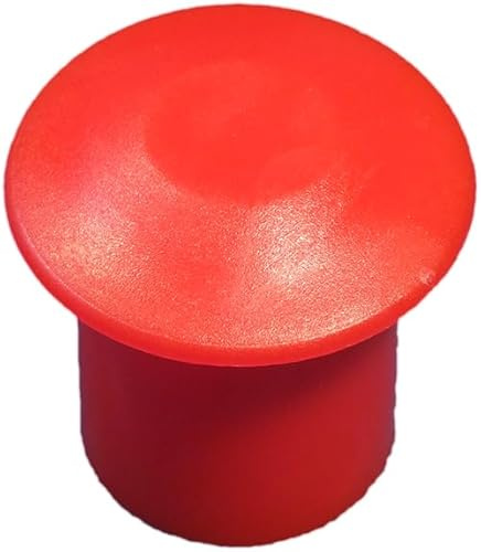 BOUCHON PLASTIQUE - Lot de 10 pcs - Capuchons de sécurité - en PELD Rouge - Diamètre externe 6 à 20 mm - Tête 43,5 mm - Protection visuelle de Chantier optimale pour fers et tiges métalliques