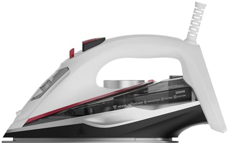 Solac – Plancha Vapor Optima Extreme 3.2 | 3200W | Golpe Vapor 240g/min | Suela Bi-Flow Steam | Antical | Antigoteo | Rápido Calentamiento | Autolimpieza | Blanco