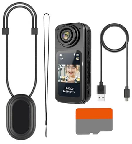 Liten actionkamera sport videokamera, HD-ljud videoinspelning, kompakt handsfree design, vattentät hållbar, för resor husdjur promenad babyövervakning cykling familj kul