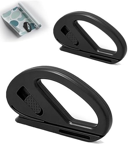 2-Pack Geschenkpapier-Schneider für Rollen – Effizienter Wrapping Paper Cutter für Weihnachten, Geburtstagsgeschenke, Ideal für Papierrollen, Schwarz (jiancaidao-black2)