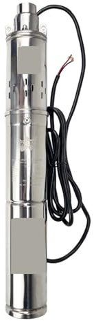 Pompe de puits submersible Pompe à eau solaire 150 W 12 V CC en acier inoxydable avec contrôleur intelligent for puits profonds et pompe submersible PV agricole