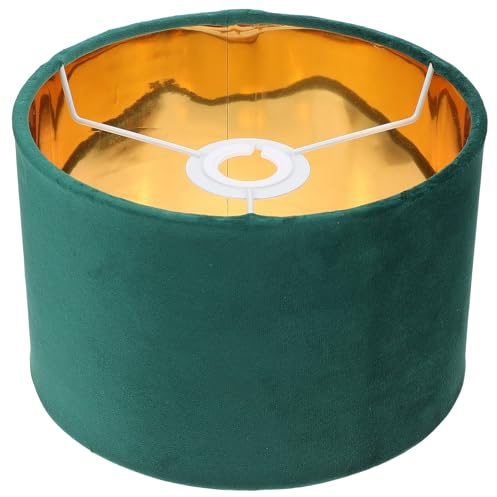 IWOWHERO Paralume in Tessuto Vellutato con Fodera Dorata Copriluce Decorativo per Lampada da Tavolo Accessorio Paralume in Stoffa per Abatjour e Lampadari Calotta Coprifili Semplice e