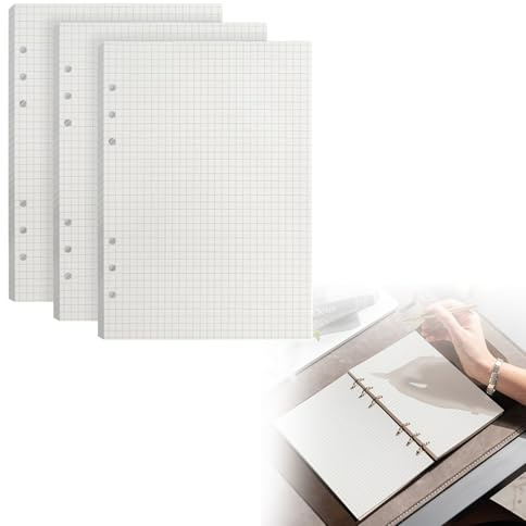 Binder Filler Papier,Notizbuch A5 NachfüLlbar,Refill Paper für Notizbuchs,6 Loch Notizbuch NachfüLlbar Blanko Papier,Nachfülleinlagen für Notizbücher