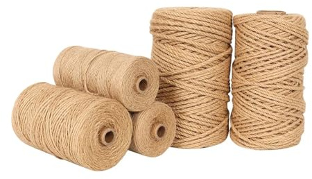 Spago Per Decorazioni Corda di iuta, spago spesso e resistente intrecciato for giardinaggio, artigianato, tiragraffi for gatti, decorazioni for la casa, natalizie(8mm)