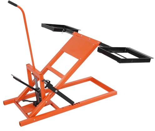 Rasentraktorheber, Hydraulischer Hebebock für Rasenmähe bis 500 lbs, Aufsitzrasenmäher Hebebühne 44.45–61cm höhenverstellbar verstellbar für Wartung und Reparatur