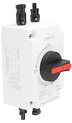 RASTKY Sezionatore CC per Energia Solare IP66 Isolatore Impermeabile Isolato 1200 V 32 A 4 P, Dimensioni Compatte con Isolamento Premium per, Barche, Sistemi Solari Off-grid (Protezione fusibile)