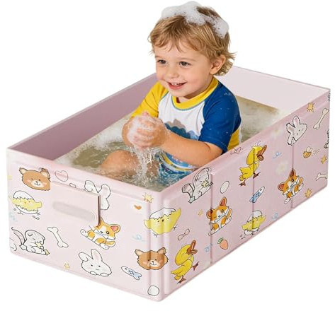 Bañera Plegable para Bebé Bañera Plegable que Ahorra Espacio con Tapón de | Bañera de viaje infantil Para ducha en casa, SPA, viajes, RV, balcón, exterior