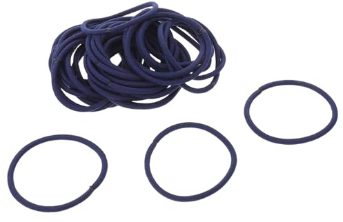 ZUNOXAZ 100 Stück Mm Haargummis aus Nylon mit Hoher Elastizität und Schonendem Halt für Tägliche Nutzung und Partys in Navy Farbe