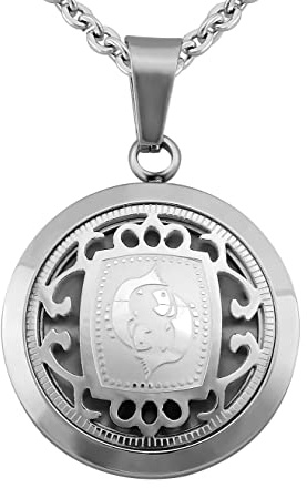 Hanessa Sternzeichen Halskette in Silber – Edelstahl Kette mit Anhänger & Gravur – Personalisierter Schmuck für Damen & Herren, 50-60 cm – 12 Sternzeichen zur Auswahl