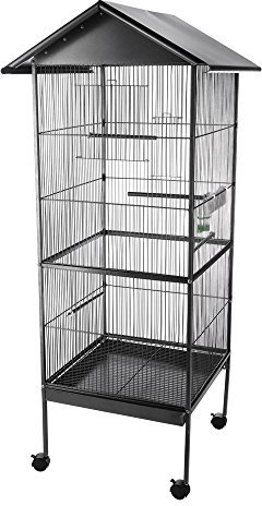 Melko Vogelkäfig Voliere 152CM Zimmervoliere Wellensittichkäfig Vogelheim inkl. Sitzstangen und Futternäpfe