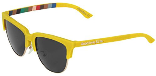Goodbye, Rita. - Gafas de Sol para Hombre y Mujer - Montura Label - Fabricadas en TR-90 - Lentes de TAC - Cristales de Categoría 3 Protección Europea - Color Amarillo Mate - 140x47 mm