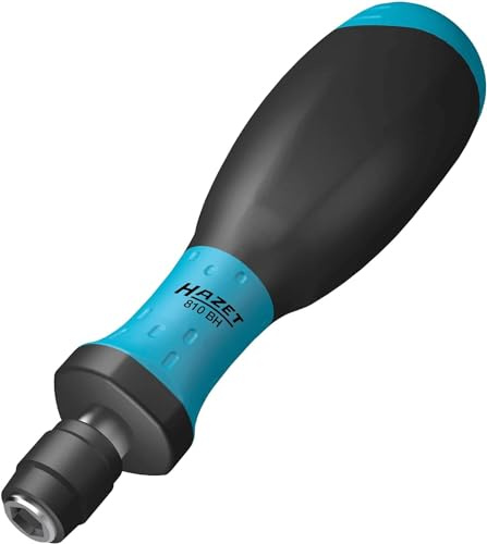 HAZET Einsteck-Bithalter 810BH - Sechskant 6,3 (1/4 Zoll) 136 mm - vielseitig und flexibel einsetzbar, Bajonettverschluss - mit rutschfestem 3-Komponenten-Griff für hohe Kraftübertragung