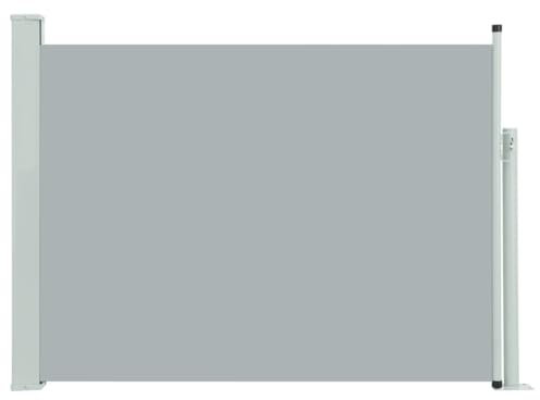 vidaXL Seitenmarkise Ausziehbar Sonnenschutz Sichtschutz Windschutz Seitenrollo Markise Seitenwandmarkise Balkon Garten Terrasse 100x500cm Grau