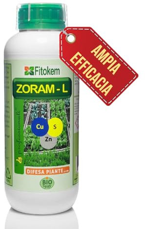 Fitokem - Zoram 1 Litro Concime fetilizzante a base di Rame e zolfo per piante agricoltura biologica - liquido