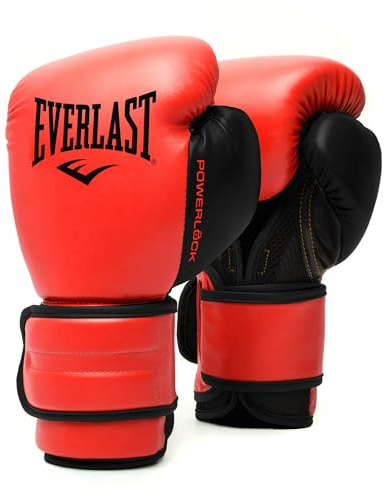 Everlast Unisex – Erwachsene Powerlock 2R Glove Handschuhe, Rot, 14oz