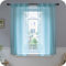 GIRASOLE Coppia Tende Voile Semitrasparenti Effetto Lino Tenda per Soggiorno Camera Balcone Finestra e Interni 2 Pannelli con Tasca (Turchese, 70x150cm)