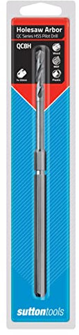 Sutton Holesaw HSS Holesaw with Quick Change Pilot Drill Suits 14-30 mm Holesaw Black/Silver