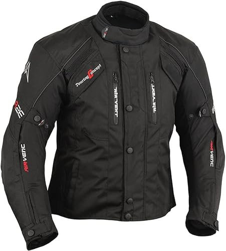 BOSmoto Herren Motorradjacke wasserdicht, mit Protektoren – Leichte Sommer-Mesh-Jacke mit Textil für Sommer und Winter