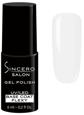 Sincero Salon - Gel Nägel Base Coat Flexy - Nagelhärter - UV Nagellack - Gel Nagellack Nagelschutz - Gel Nail Polish für beschädigte Nägel - UV Gel Nagellack für Nägel - UV Lack für Maniküre