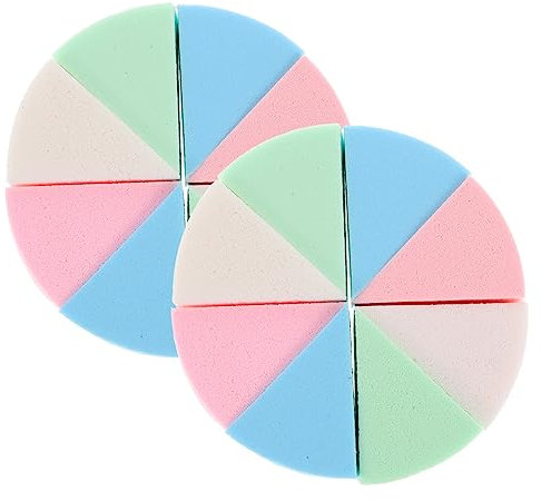 MAGICLULU 8 Sets Latex-make-up-schwamm-puff Für Frauen Wiederverwendbare Dreieckige Make-up-schwämme Zum Verblenden Und Fixieren