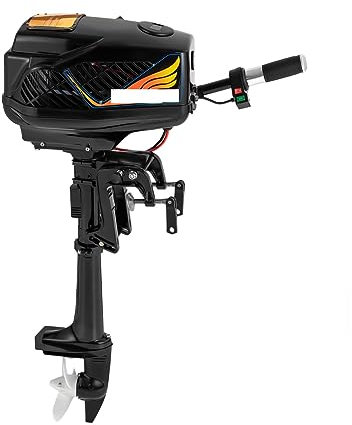 IIGEN Moteur Hors-Bord électrique, Moteur Hors-Bord électrique 48V 5hp, Moteur de pêche à la traîne Robuste 1200W, Arbre Court de Moteur de Bateau de pêche Moteur de Bateau pour Bateaux gonflables