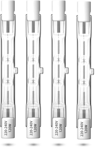 Inspired Essentials R7S 120w = 150w 78mm Halogen Bulb Floodlight Security Light Linear Bulbs R7S J28 Flood Light (Pack of 4)