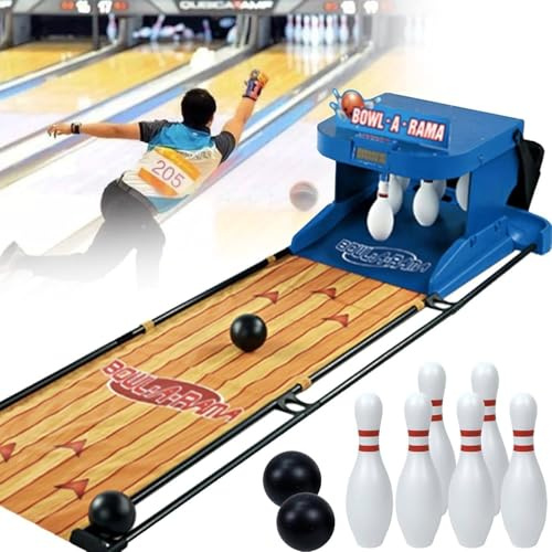 Electric Bowling Machine, Electronic Bowling Alley Game, Indoor Bowling Ball Sports Game Console with LED Scoreboard with Automatic Reset, Lighting & Simulation Sound - Fun for Children & Adults,3.5M