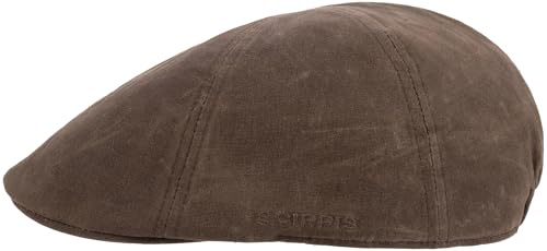 SCIPPIS Lerwick Cap – Herren Schiebermütze aus gewachster Baumwolle – Wasserabweisende Flatcap mit Stretch – atmungsaktive Cap im Vintage-Stil – Outdoor & Alltag