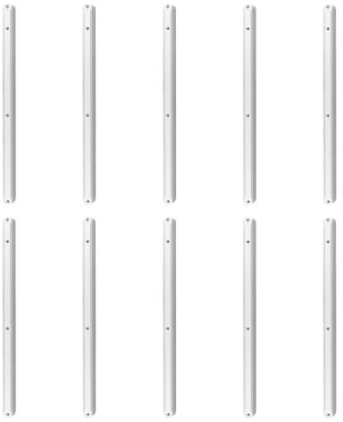 10Pcs Drawer Runners Kitchen Keyboard Drawer Slides White Plastic Slide Replacement for Kitchen, Bedroom Alcove Drawers