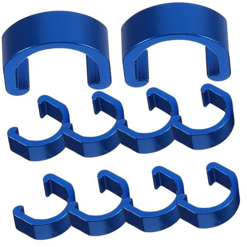 Mikikit 10pcs U-shaped Wire Buckle c Clip Bike Line Fixing Clamp for Mountain Bike Accessories Wire Clips Blue Aluminum c Shaped Buckle Brake Line for Racing