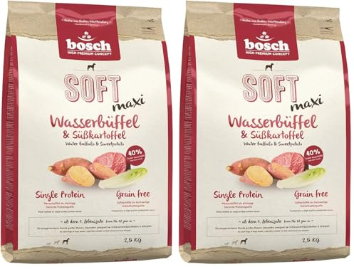Bosch HPC Soft Maxi Wasserbüffel & Süßkartoffel, 2er Pack (1 x 2.5 Kg)