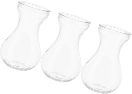 Holibanna 3pcs Glass Vase for Flowers Modern Living Room Aesthetic Floral Centerpiece Decoration Home Table Plant Holder