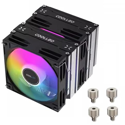 Qaonsciug B60T Cooling Fan 6 Heat Pipes Air-Cooled Radiator 1600RPM Quiet Fan Double Towers Double Fan Designing For PC Cases Gaming PC Fan