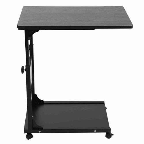 Ailgely Bureau D'ordinateur Portable Amovible Multifonctionnel avec roulettes, Panneau MDF et Cadre en Métal, Se Glisse sous Un Lit ou Une Chaise, Pratique à Utiliser n'importe où, (Couleur Saule