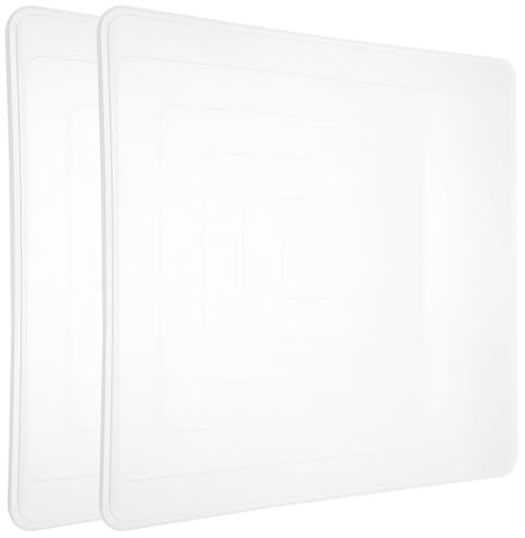 NUOBESTY Lot de 2 Plateaux de Récupération en Plastique Carrés 40 Cm pour Jardinières Intérieur Extérieur, Bac Récupérateur d'eau Résistant pour Pots de Fleurs, Accessoires Polyvalents