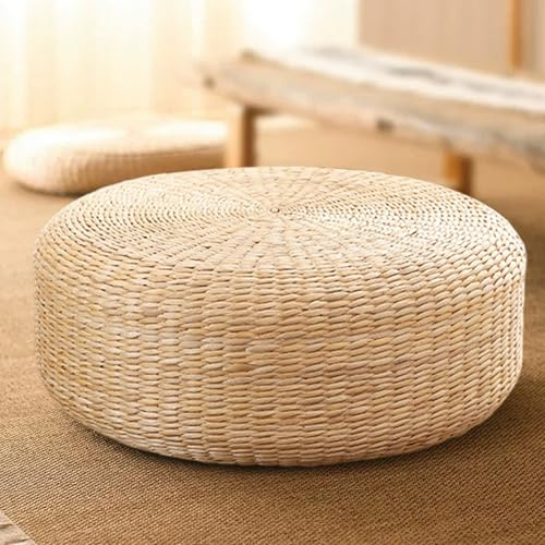 Obelunrp Tatami Floor Cushion Natural Woven 16 Inch Floor Cushions for Sitting Buddha Meditation Seat Cushion Comfortable Cushions for Adults Living Room, Usage en cuisine