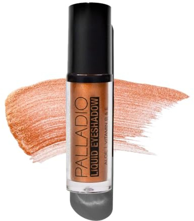 Palladio Liquid Eyeshadow, creamy shimmery formula that instantly adheres to the eyelid with flexible applicator wand for over 8 hours of smudge and crease-proof wear (Jasper)