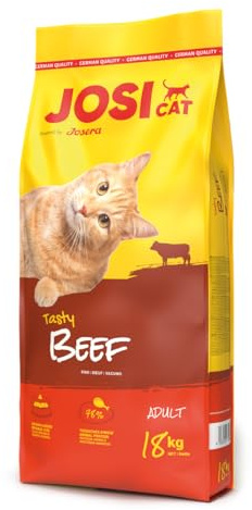 Josicat Trockenfutter für Katzen, Josera Katze, 18 kg, schmackhaft, Rindfleisch