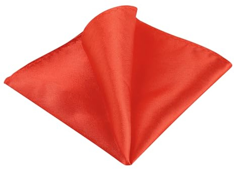 Allegra K Einstecktücher für Herren, einfarbig, für Hochzeiten, Partys, Rot/Ausflug, einfarbig (Getaway Solids), Einheitsgröße