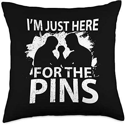 I'm Just Here For The Pins Arm Wrestling Throw Pillow