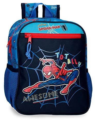 Marvel Spiderman Zaino prescolare Totally awesome adattabile al carrello Blu 23x28x10 cm Poliestere 6,44L