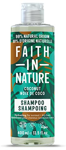 Faith in Nature Shampoo Naturale al Cocco, Idratante, Vegano e Non Testato su Animali, Senza SLS e Parabeni, Capelli Normali o Secchi, 400 ml