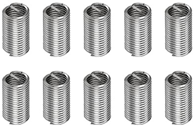 10 Stück 304 Edelstahl metrische M12 x 1,75 x 3D Drahtgewindeeinsätze Stahlmantel Helicoil Typ Schraube Reparatur Hülse