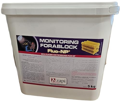 Esca per Topi e ratti Non TOSSICA Fluorescente 5 kg Monitoring FORABLOCK atossico