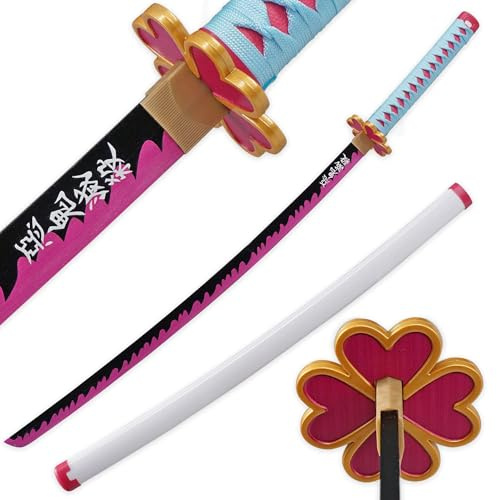 LQZJG Anime bambù Spada Cosplay Spada,Kanroji Mitsuri Spada Katana 103cm/40 Pollici